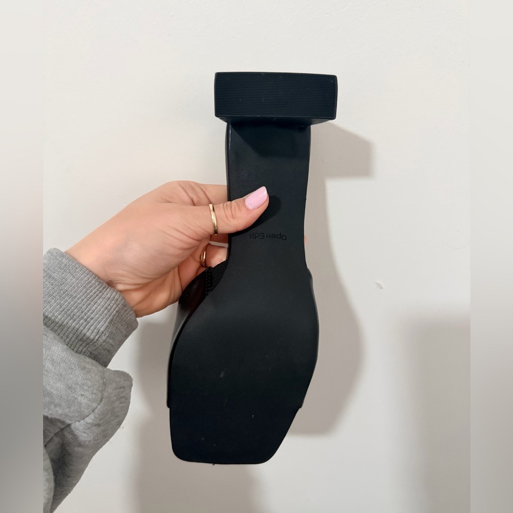 Black Open Edit Heeled Sandals